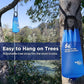 Membrane Solutions Gravity Water Filter Pro 6L, NSF/ANSI 42&372&401 Certified, 0.1 μm Versatile Water Purifier Camping with Adjustable Tree Strap Storage Bag, Survival Gear for Emergency Preparedness