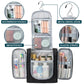 PAVILIA Toiletry Bag Travel Bag for Women Men, Hanging Cosmetic Organizer, Water Resistant Makeup Bag for Accessories Toiletries, Large Travel Essentials Kit (Black)
