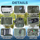 Fishing Backpack with Tackle Boxes and Rod Holders 40L; Plus Rain Cover, Padded Back Support, Insulated Front Pocket for Hot/Cold Lunch, Water Bottle Holder(Army Green)