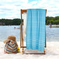 HILLFAIR Cotton Turkish Beach Towels, Quick Dry Lightweight Sand Free Peshtemal Towel for Bath Swim Yoga Pool Travel, Beach Accessories, Oversized Cotton Turkish Towels (39 x 72 inch- 4 Pack Sky)
