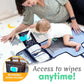 Kopi Baby Portable Diaper Changing Pad - Baby Diaper Changer Travel Bag with Wipes Pocket, Smart Design Portable Changing Mat, Infant Travel Station Kit, Gift for Newborn Girl & Boy - Black Arrows