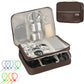 Electronics Accessories Organizer Bag, Waterproof Double LayerTravel Cable Organizer Case for Cords, Charger, Power Bank,Hard Drive, Mouse -Shockproof Tech Storage Pouch (Classic-two layers-Brown)