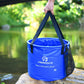 Premium Collapsible Bucket by Freegrace - Compact Portable Folding Water Container - Lightweight & Durable - Includes Handy Tool Mesh Pocket