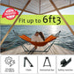 Tranquillo Sturdy Steel Hammock with Stand Premium Cotton Canvas Hammock, 600 lbs Capacity Hammock Stand Folding, Portable 30-Second Fold Unfold Hammock for Camping, Orange