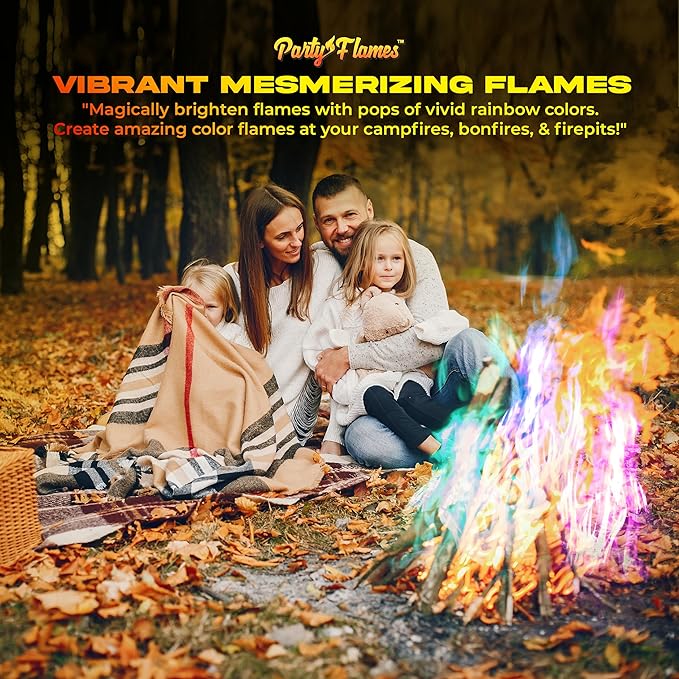 Fire Color Changing Packets Fire Pit with Citronella (4 Pack) - Perfect for Any Campfire, Bonfire & Outdoor Fireplaces - Perfect Magic Cosmic Mystical Campfire Accessories