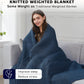 L'AGRATY Knitted Weighted Blanket - 48"x72" 20lbs Cooling Chunky Knit Heavy Blanket for Adults Braided Crochet Throw Thick Cable Yarn Knit Decorative No Beads Evenly Weighted Machine Washable