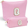 YOOLIFE Personalized Makeup Bag - Initial Cosmetic Bag for Women Travel, Cute Friend Wedding Girlfriend Birthday Gift for Teen Girls 16-18 Q - Roamly