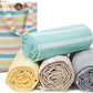 HILLFAIR Cotton Turkish Beach Towels, Quick Dry Lightweight Sand Free Peshtemal Towel for Bath Swim Yoga Pool Travel, Beach Accessories, Oversized Turkish Towel (39 x 72 inch- 4 Pack Multicolor)