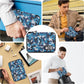 Electronics Organizer, Portable Cable Organizer Bags, Travel Electronic Accessories Storage Case for Cables, Cords, Charger, Phone (Camo Blue)
