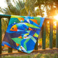 Elite Trend Quick Dry Towel Extra Large 78x35 Inch - Microfiber Beach Towel - Perfect for Beach, Travel, Swimming, Pool, Yoga, Hiking, Camping - Lightweight, Fast Drying, Compact for Adults (Fishes)