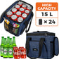OPUX Soft Cooler Bag, Insulated Collapsible Lunch Cooler Tote for Men Work Camping Beach Travel, Portable Soft Sided Leakproof Waterproof Large Lunch Bag Box with Shoulder Strap 24 Cans, Heather Navy