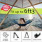 Tranquillo Ultimate Relaxation Portable Hammock Stand, Foldable Hammock Stand with Canvas Hammock, Spreader Bar, Quick Fold Unfold in 30 Seconds Steel Frame Hammock 600 lbs Capacity, White/Blue