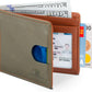 SERMAN BRANDS RFID Blocking Slim Bifold Genuine Leather Thin Minimalist Front Pocket Wallets for Men Billfold Wallet Men Gift