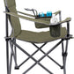 Internet's Best XL Padded Camping Folding Chair - Cooler Bag - Outdoor - Sports - Insulated Cup Holder - Heavy Duty - Carrying Case - Beach - Extra Wide - Quad