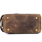 10" Premium Leather Toiletry Travel Pouch With Waterproof Lining | King-Size Handcrafted Vintage Dopp - Kit ~ Gift for Father's Day By Aaron Leather Goods (Brown) - Roamly