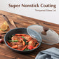 SENSARTE Nonstick Frying Pan Skillet with Lid, Omelet Pan with Cover, Healthy Cooking Chef's Pan, Kitchen non stick Pan, Free of Intentionally Added PFOA (10inch + Glass Lid)