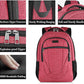 BIKROD Unisex Rose Laptop Backpack, Suitable for College Students, 17-inch Laptop Compartment, Spacious Interior, USB Charging Port, Anti-Theft Design, Comfortable Back Panel