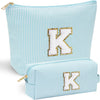 YOOLIFE Teen Girl Gifts Trendy Stuff | Cute Makeup Bag for Girls - Cosmetic Bags for Women | Initial Make Up Bag | Personalized Gifts for Women Friends | Skin Care Bag | Christmas Gifts for Girls K - Roamly