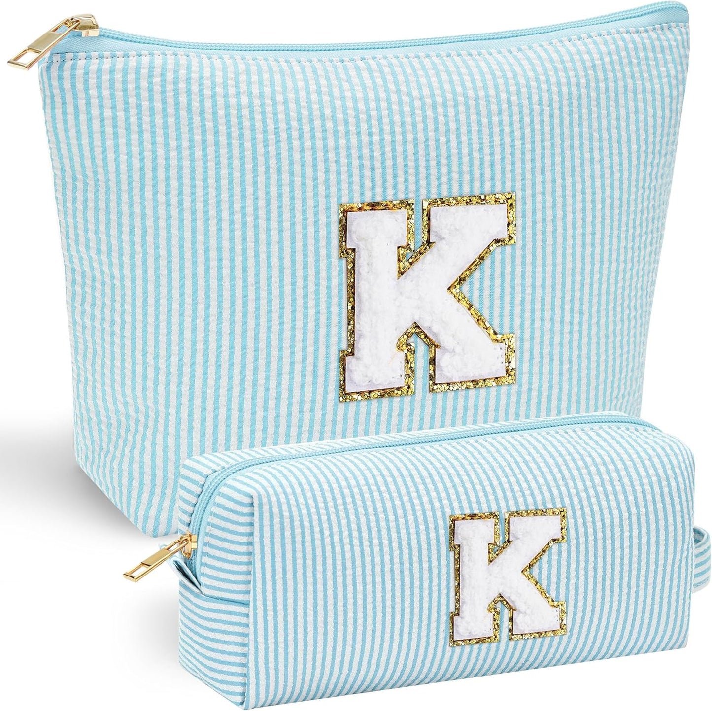 YOOLIFE Teen Girl Gifts Trendy Stuff | Cute Makeup Bag for Girls - Cosmetic Bags for Women | Initial Make Up Bag | Personalized Gifts for Women Friends | Skin Care Bag | Christmas Gifts for Girls K - Roamly