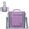 PAVILIA Extra Large Toiletry Bag Travel Bag for Women Men, Hanging Cosmetic Organizer, Water Resistant Makeup Bag for Accessories Toiletries, Travel Essentials Kit (Purple)