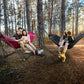 Tranquillo Combo x2 Hammocks with Stand for Outside & Tree Straps, Heavy Duty Hammock with Stand 600lbs for Indoor Outdoor Patio Backyard, x2 Hammocks for 2 Person, Portable Carrying Bags, Red