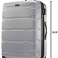 Samsonite Omni PC Hardside Expandable Luggage with Spinner Wheels, Silver, Checked-Large 28-Inch