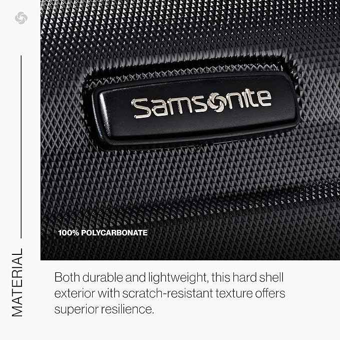 Samsonite Omni PC Hardside Expandable Luggage with Spinner Wheels, Black, 2-Piece Set (20/24)