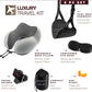 Airplane Neck Pillow Includes Travel Pillow + Airplane Phone Holder Mount + Eye Masks + Foot Hammock + Earplugs for Travel, 100% Pure Memory Foam Travel Pillow, 5 Pc Travel Kit, 2 Pack