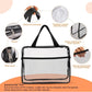 XEWEA Large Small Clear Travel Toiletry Bags with Handles & Pocket for Men Women, 3PCS TSA Approved Transparent Makeup Bag,Waterproof PVC Quart Organizer with Zipper for Toiletries Airline Essentials - Roamly