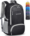 ZOMAKE Lightweight Packable Backpack 30L, Foldable Hiking Backpacks Water Resistant Compact Folding Daypack for Travel(Black)