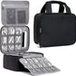 Electronics Organizer Case - Multi-Layer Full Flat Opening With Compartments and Pockets - Cord Organizer for Accessories, Cables, Electronics Travel