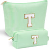 YOOLIFE Initial Makeup Bag for Girls - Skin Care for Teens 10-12 | Christmas & Birthday Gifts for Girls 3-13 | Trendy Stuff - Roamly