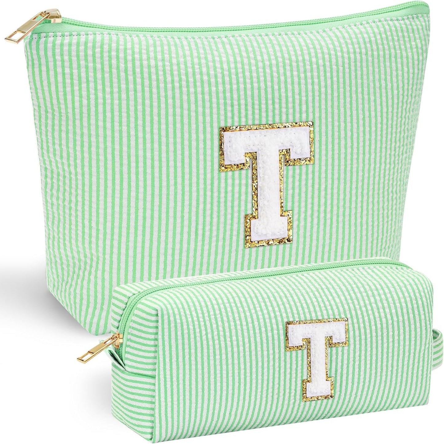 YOOLIFE Initial Makeup Bag for Girls - Skin Care for Teens 10-12 | Christmas & Birthday Gifts for Girls 3-13 | Trendy Stuff - Roamly