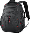 KROSER Travel Laptop Backpack 17.3 Inch XL Computer Backpack with Hard Shell Saferoom RFID Pockets Water-Repellent Business College Daypack Stylish Bag for Men/Women-Black - Roamly