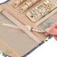 Pavilia Foldable Jewelry Organizer - Travel Roll Bag with Compartments for Earrings, Rings, Necklaces, Bracelets - Packing Accessory