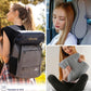 Travel & Camping Comfortable Memory Foam Pillow – Easy to Carry Portable Bag – Temperature Regulating Pillow Case (Grey Contour)