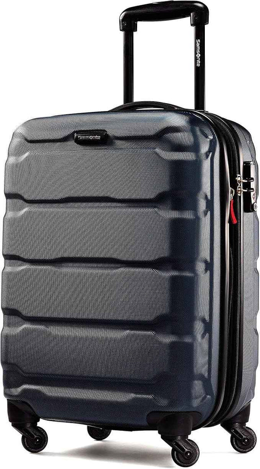Samsonite Omni PC Hardside Expandable Luggage with Spinner Wheels, Navy, Carry-On 20-Inch