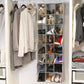 Simple Houseware Hanging Closet Organizers 24 Section Shoe Shelves, Gray