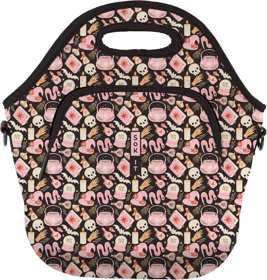 Sok It LunchTote Zippered Bag Insulated Neoprene Caddy (Spellbound, X-Large 6.5 Quart Lunch Tote)