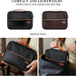 Electronics Accessories Organizer Bag, Waterproof Double LayerTravel Cable Organizer Case for Cords, Charger, Power Bank,Hard Drive, Mouse -Shockproof Tech Storage Pouch (Classic-two layers-Black)