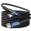 USB C Cable 10ft 100W Right Angle Fast Charging Cord, Nylon Braided USB 2.0 Cable for iPhone 17 16 15 Pro Plus Pro Max Air, iPad Pro, Samsung Galaxy S24 S23, Switch, MacBook Pro, Pixel