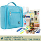 PAVILIA Toiletry Bag Travel Bag for Women Men, Hanging Cosmetic Organizer, Water Resistant Makeup Bag for Accessories Toiletries, Large Travel Essentials Kit (Turquoise)