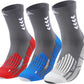 Compression Crew Running Socks: Athletic Socks for Men Women with Cushion,3 Pairs Work Hiking Basketball Sport Socks