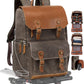 Padwa Lifestyle Coffee Camera Backpack - Waxed Memory Weather Resistant Canvas Camera Backpacks for Photographers,Multi DSLR SLR Camera Bag with 16” Laptop & Lens Compartment and Tripod Holder