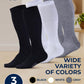 Pembrook Light Compression Socks for Men - 3 Pairs | 8-15 mmhg Compression Dress Socks for Men | Support Socks for Men