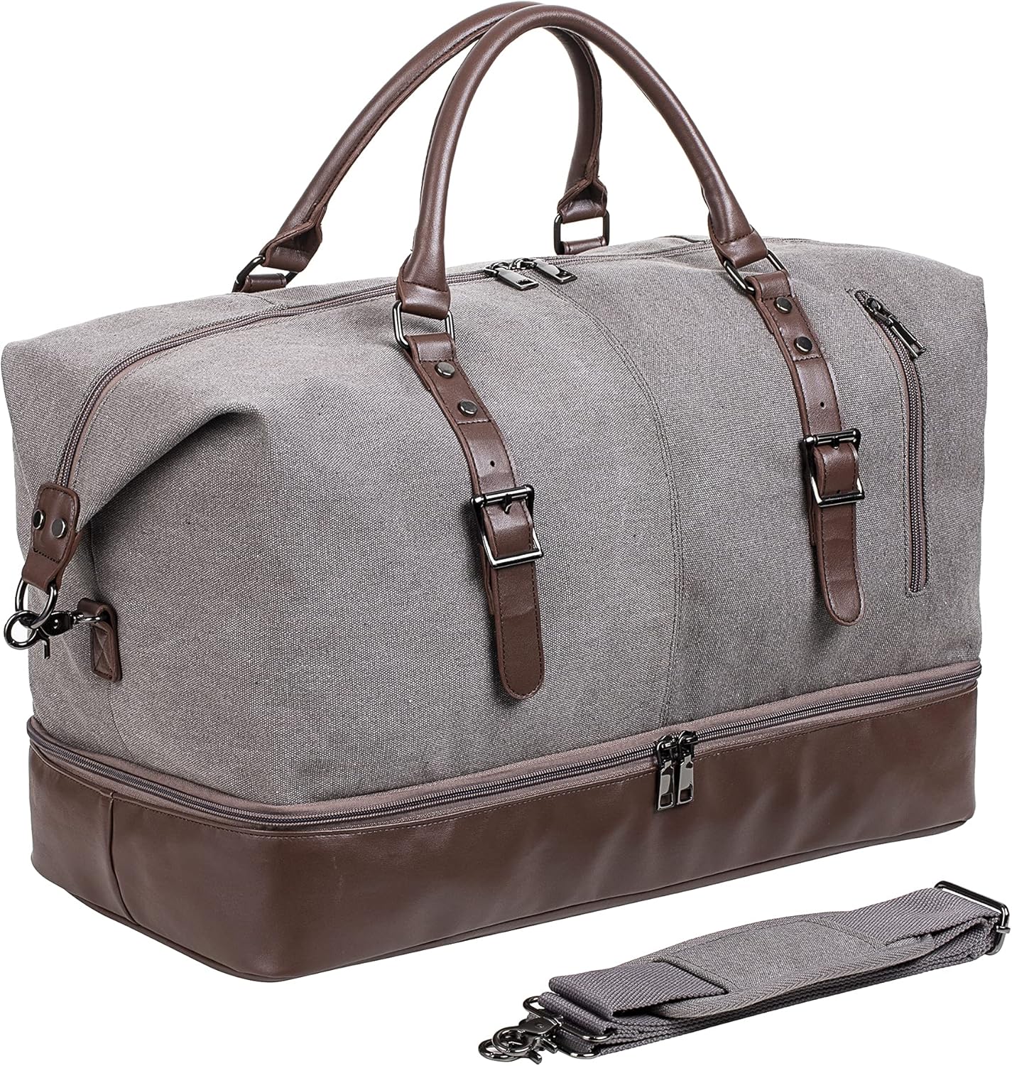 Weekender Overnight Bag Carry On Bag Travel Bag with Shoe Pouch - Roamly