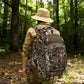 Hunting Backpack with Waterproof Rain Cover, 35L Hunting Backpacks for Men, Durable Large Capacity Hunting Day Pack with Rifle Bow Holder
