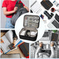 Electronics Organizer,Travel Cord Organizer Pouch, Portable Cable Organizer Bags, Waterproof Electronic Accessories Storage Case for Cables, Cords, Charger, Phone (Double Layer-Black)