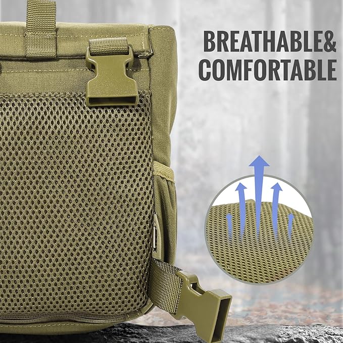 VISMIX Binocular Harness, Adjustable Binocular Harness Chest Pack with Rain Cover for Hunting Hiking Shooting
