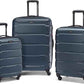 Samsonite Omni PC Hardside Expandable Luggage with Spinner Wheels, Teal, Checked-Medium 24-Inch